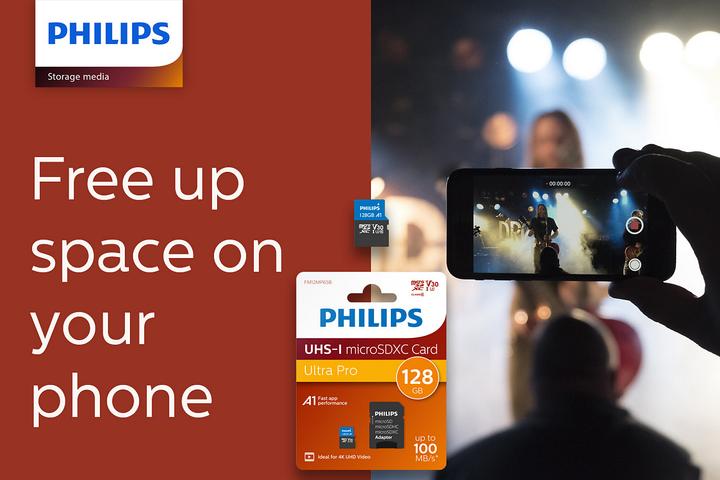 Produktbild Philips MicroSDXC Class 10 UHS-I U3 mit Adapter (128 GB, microSDXC, U3, UHS-I)