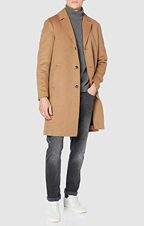 Image du produit Sisley Herenjas camel, effen kleur, ongevoerd, brede lappen, maxi-wereldzakken
