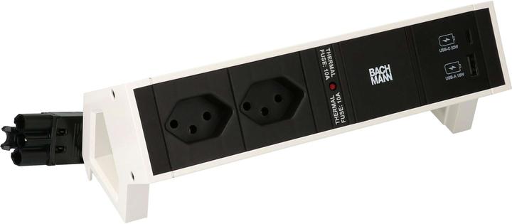 Produktbild Bachmann Desk 2 (2 x, Typ 13, USB-A, USB-C, 0.20 m)