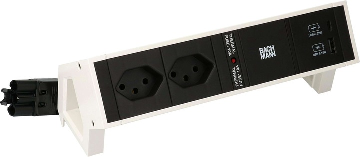 Produktbild Bachmann Desk 2 (2 x, Typ 13, USB-A, USB-C, 0.20 m)