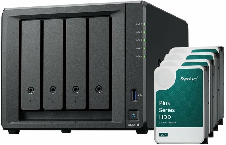 Immagine prodotto Synology DS423+ (4 x 4 TB, Synology HAT 33xx)