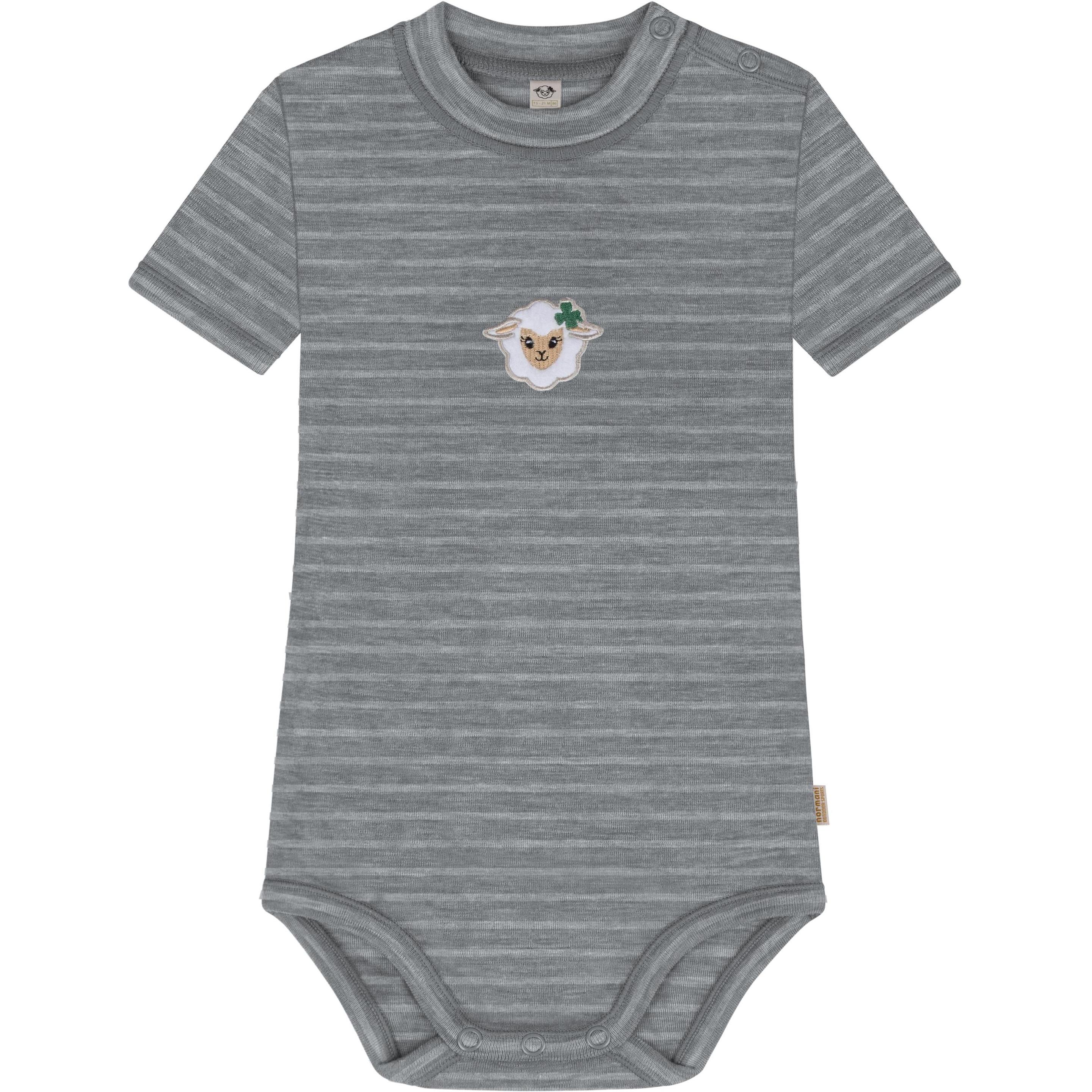 Thumbnail - Normani, Herren, Body, Baby Merino Kurzarmbody „Tihoi" - 9325, Grau, (86)