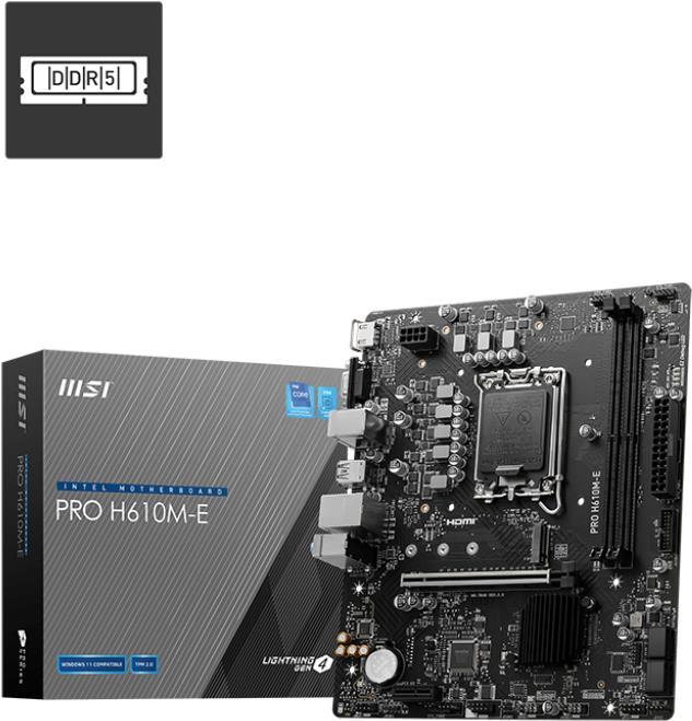 Produktbild MSI PRO H610M-E (LGA 1700, Intel H610, mATX)