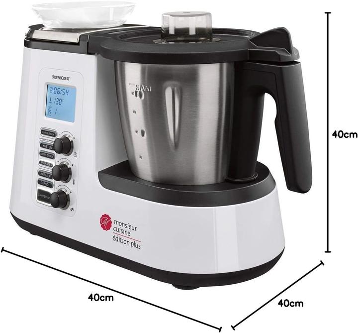 Actual product image Silvercrest SKMK 1200 C3 Food Processor Monsieur Cuisine Edition Plus - White (1200 W, 2.20 l)