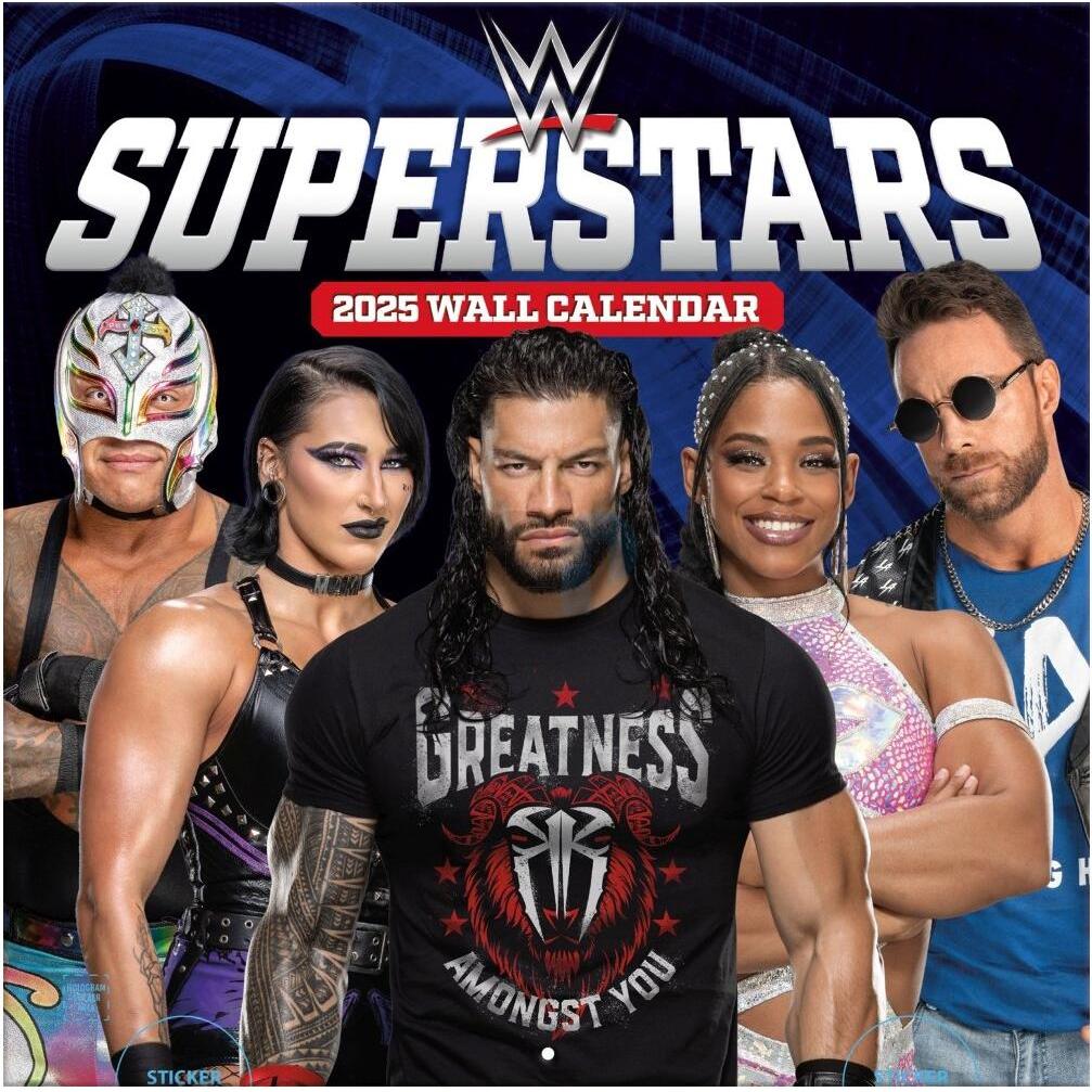 Turner, Kalender, WWE - Superstars - 30.5 x 30.5 cm Wandkalender 2025 (30.5 x 30.5 cm, Französisch, Italienisch, Spanisc...