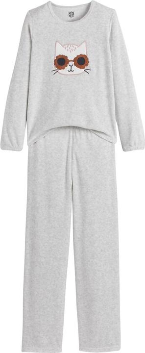 Produktbild La Redoute Collections Samt-Pyjama Katze (128)