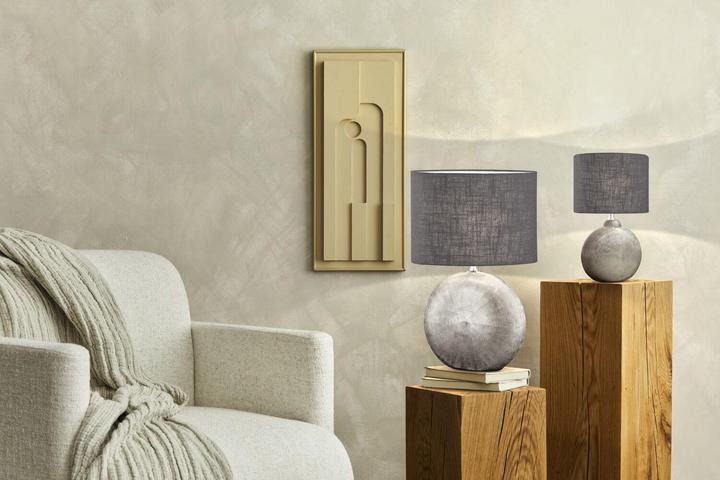 Actual product image Fischer & Honsel Honsel Foro table lamp E14 fabric shade anthracite linen, white silver 50557 (E14)