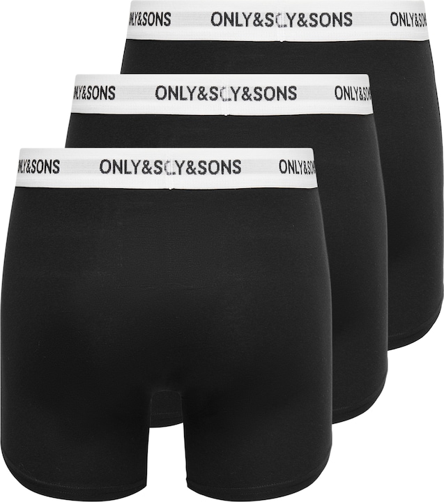 Produktbild Only & Sons Onsfitz Solid Black Boxer 3pack Noos (XS, 3er Pack)