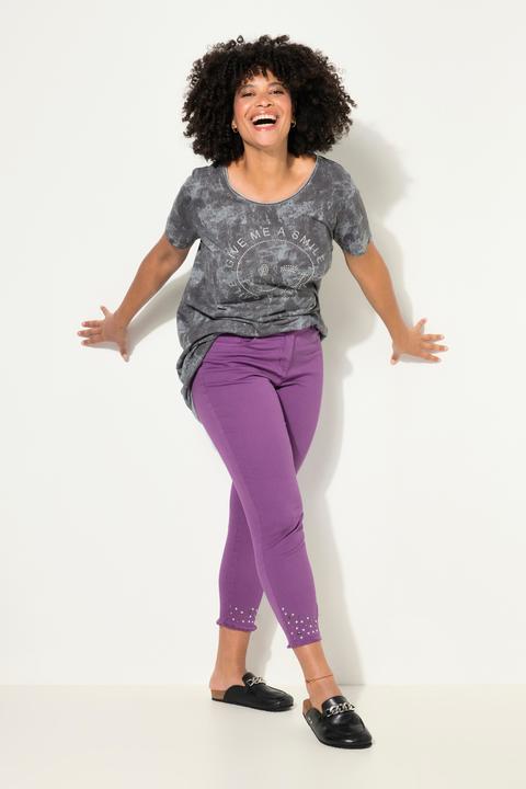 Immagine prodotto Angel of Style 7/8-Twillhose, verzierter Fransensaum, 5-Pocket (56)