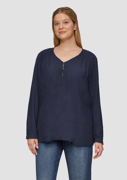 Image du produit S.Oliver Bluse Strukturierte Bluse aus Viskosemix mit Smok Detail (46)