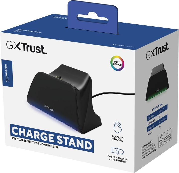 Produktbild Trust GXT255 CHARGE STAND PS5 BLK (PS5)