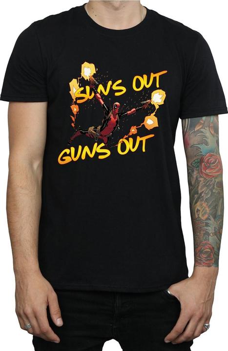 Actual product image Mens Deadpool Sun's Out Guns Out T-Shirt (XL)