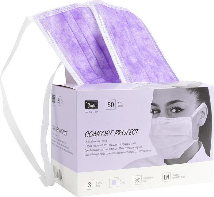 Produktbild Teqler OP-Masken zum Binden lila (Schutzklasse II, 50 x)