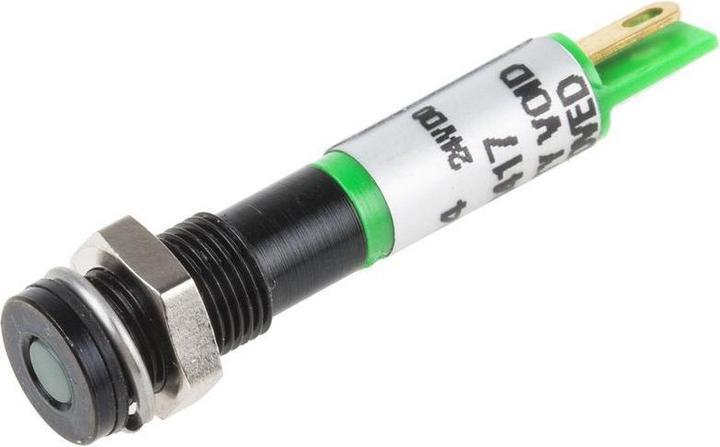 Produktbild RS PRO LED 6mm Chromblende 24Vdc Grün