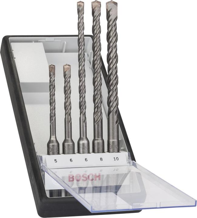 Immagine prodotto Bosch Professional Zubehör Set di trapani a percussione SDS-plus-5 (5 mm, 6 mm, 8 mm, 10 mm)