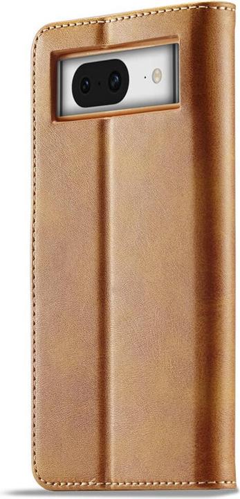 Produktbild LC.Imeeke Google Pixel 8 - Leder Etui Hülle beige (Google Pixel 8)