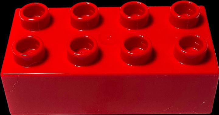 Actual product image LEGO Duplo 2x4 bricks red - 80 pieces - basic building blocks red NEW (3011)