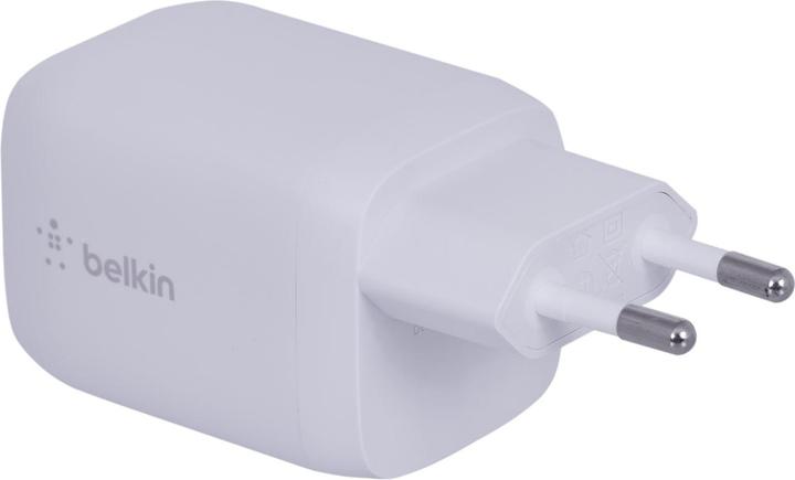 Actual product image Belkin Dual USB-C GaN Ladegerät mit Power Deliver und PPS Technologie inkl. 2 Meter USB-C Kabel (65 W)