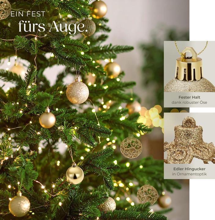 Produktbild tectake Weihnachtskugeln (100 -teilig)