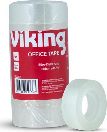 Viking Adhesive tape Clear PP (polypropylene) 19 mm x 19 mm Transparent (19 mm)