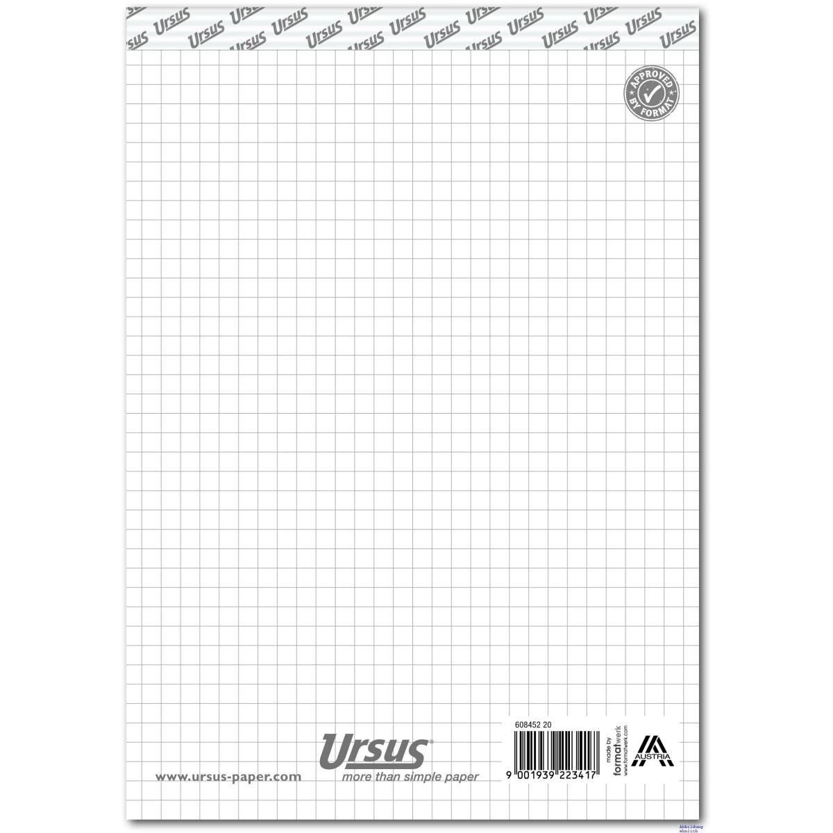 Ursus, Heft + Block, Notizblock (A5, Kariert)