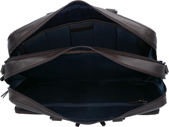 Actual product image Leonhard Heyden Dakota - zip file folder brown, 2 compartments