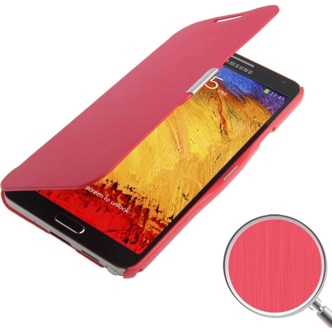 Thumbnail - König Design Handyhülle Tasche für Samsung Galaxy Note 3 N9000 rot gebürstet (Samsung Galaxy Note 3), Smartphone Hülle, ...