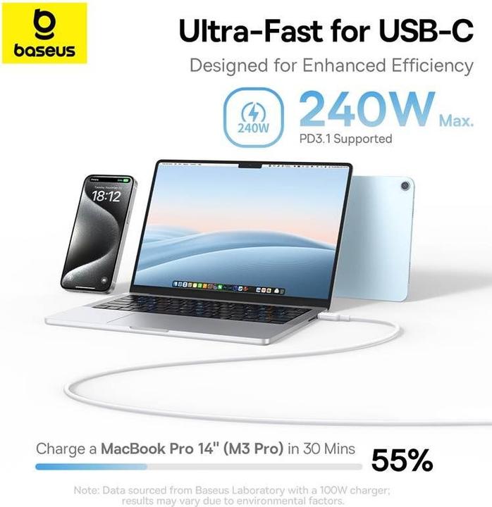 Produktbild Baseus PicoGo (1 m, USB 2.0, 240 W)