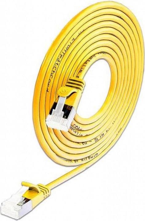 Produktbild Wirewin Slim Patchkabel: U/FTP, 5.0m, gelb (U/FTP, CAT6a, 5 m)