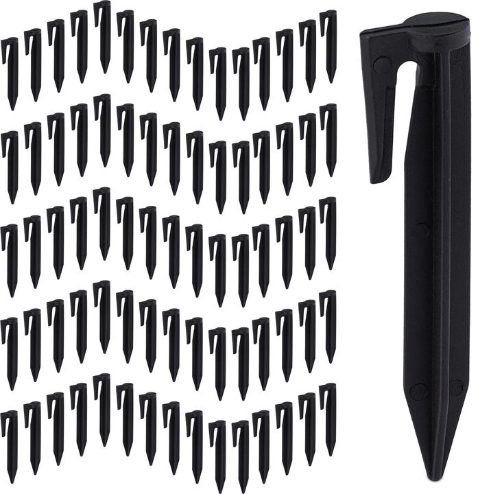 Actual product image Relaxdays 100x robotic mower ground hooks (Mowing robot, Robot mower installation)