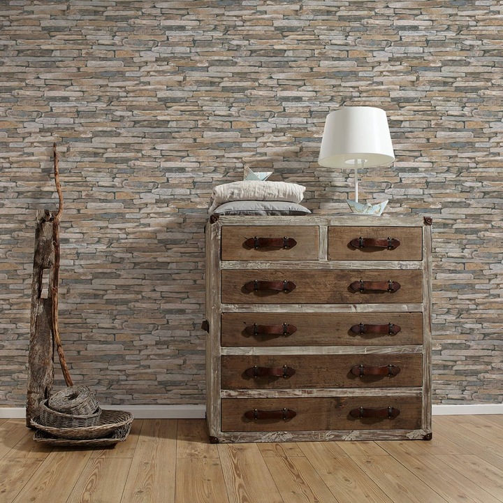 Actual product image A.S. Création Wood'n Stone 7 (53 x 1005 cm)
