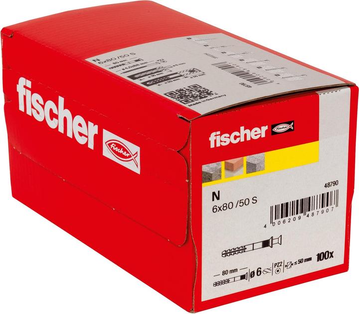Produktbild Fischer Nageldübel N 6x80/50 S (100 Stk.)