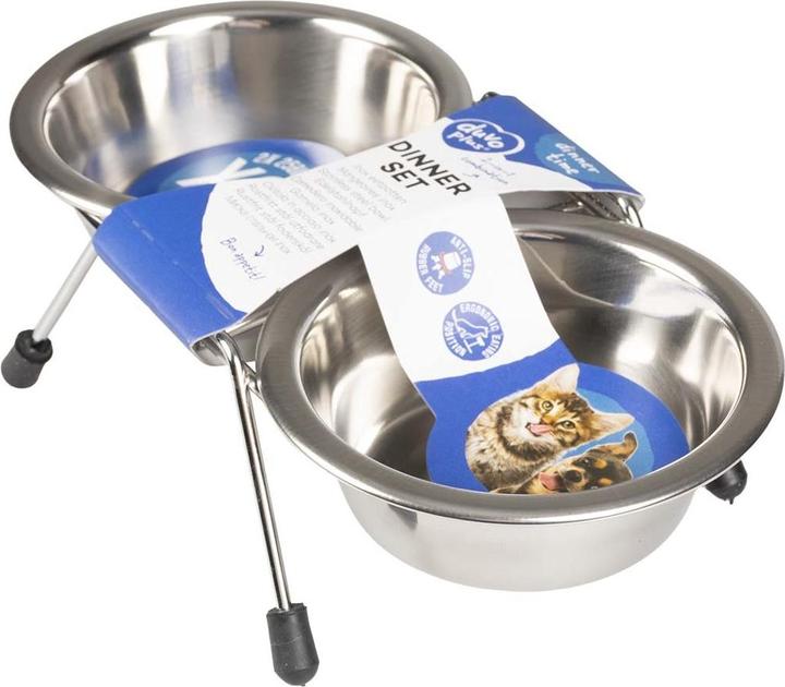 Produktbild Duvoplus Futternapf für Hund und Katze mit Metalldrahtgestell (24 cl)