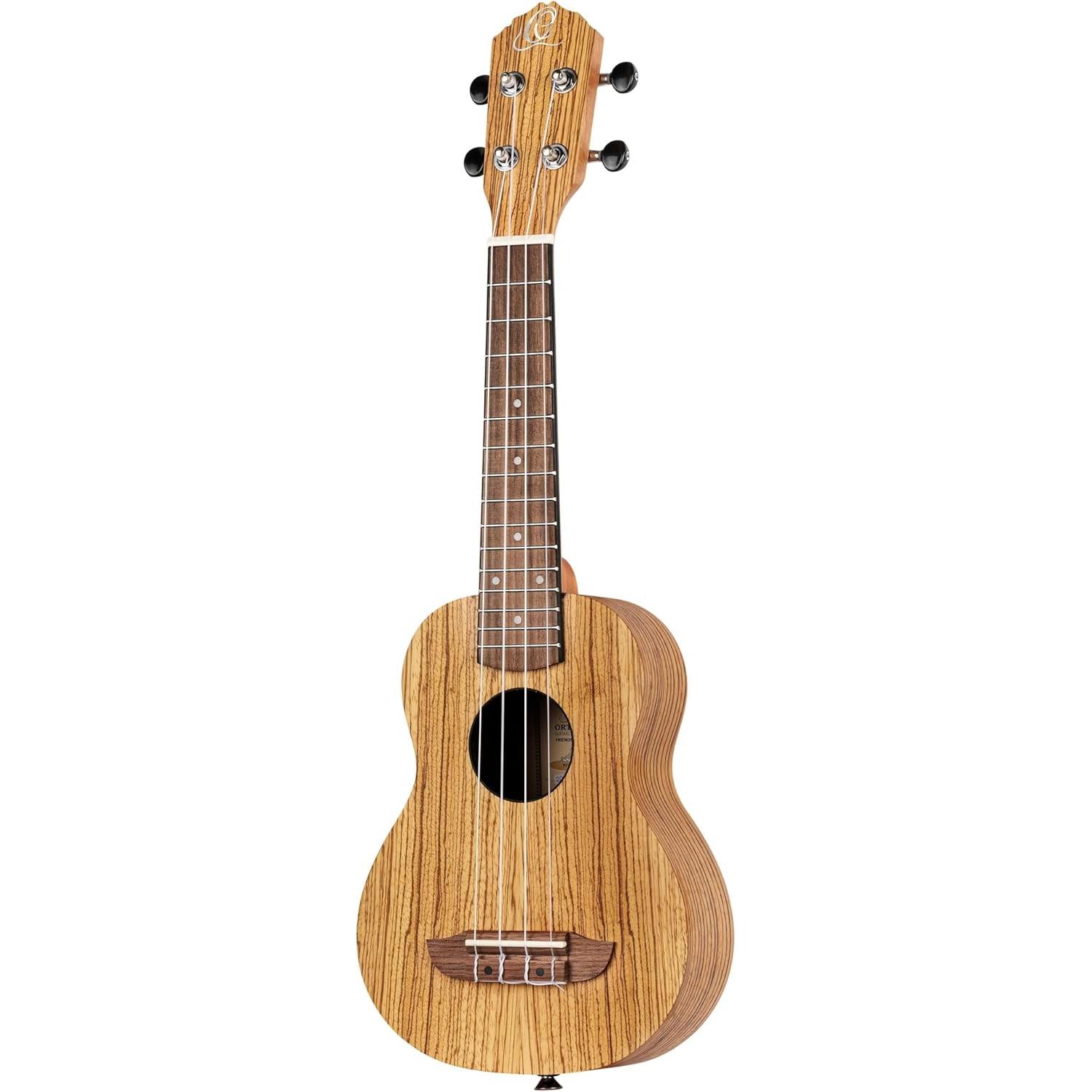 Ortega Ukulele Soprano in Zebrano (Sopran, Soprano) (RFU10Z)