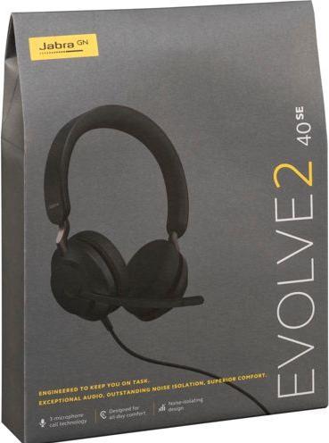 Immagine prodotto Jabra Evolve2 40 SE UC Stereo NC (USB-C) (Cablato, USB-C, Avaya, Cisco, Skype)