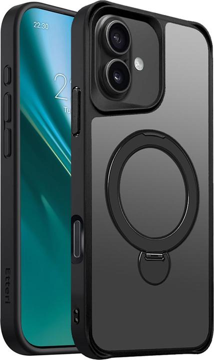 Etteri Matt Mag Ring case for iPhone 17 Air black (Apple iPhone 17 Pro)