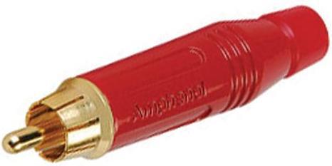 Produktbild Amphenol RCA Plug, red Flex coloured grommet.