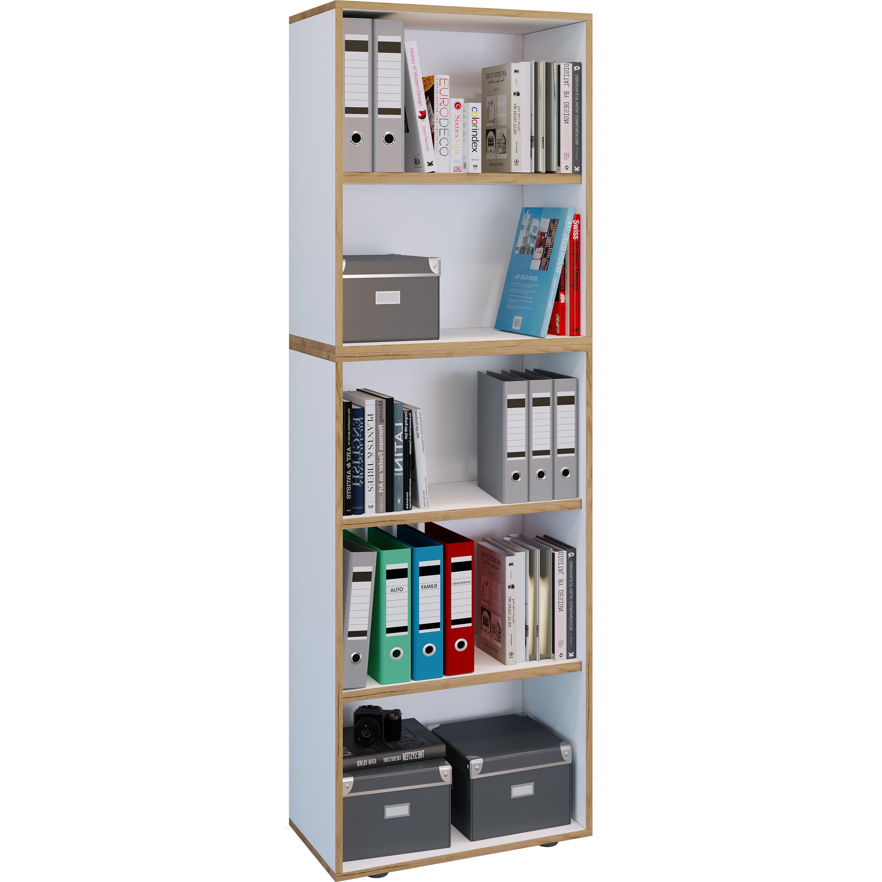VCM, Aktenschrank, Regal Bücher Ordner Salia 5fach B. 60 cm
