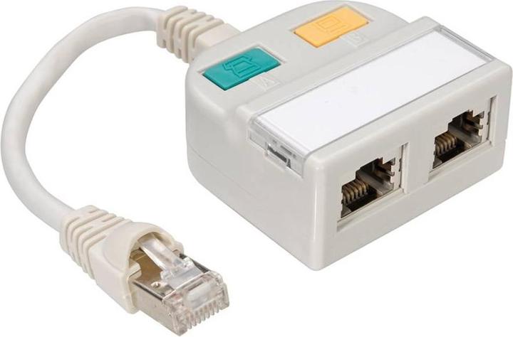 Actual product image Telegärtner TELEGAERTNER T-Adapter Cat5e Output to 100Base-T/ISDN (21.17.3039) (RJ45, RJ45 (2x))