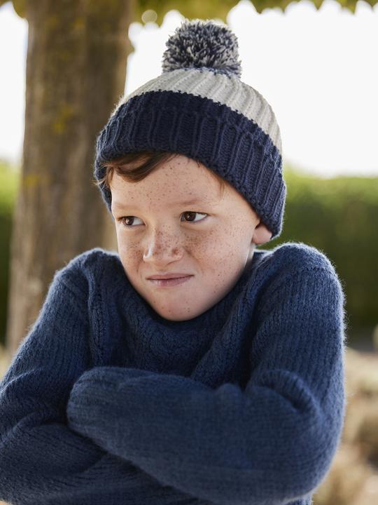 Actual product image Vertbaudet Jungen-Set: Mütze, Rundschal & Handschuhe, Colorblock (98, 86)