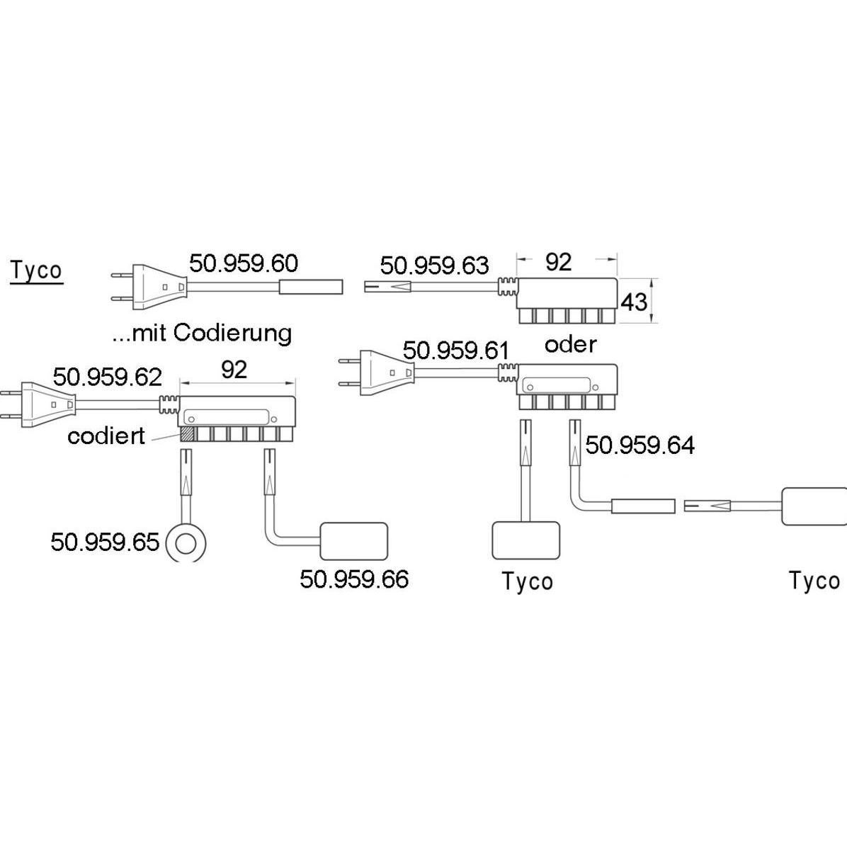 Thumbnail - L&S HV-Verteiler 230 V Tyco (0.09 m), Stromkabel