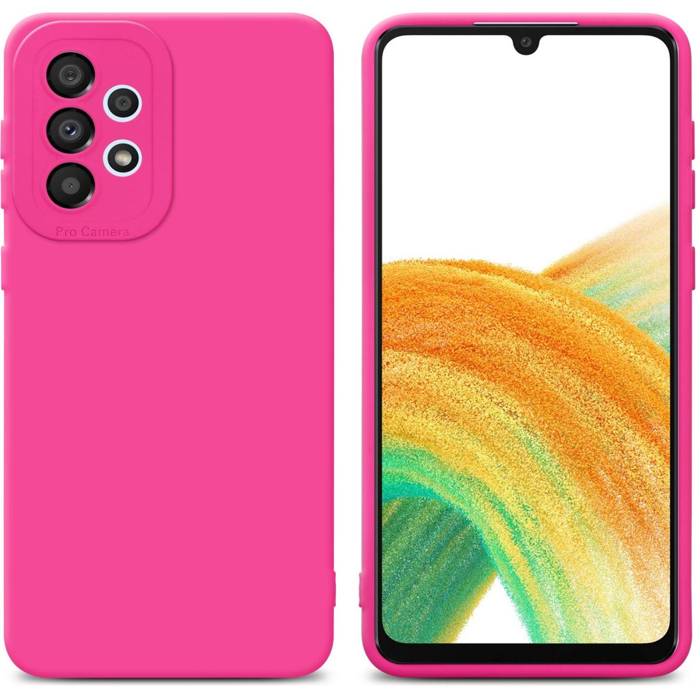Cadorabo Hülle für Samsung Galaxy A33 5G im TPU Fluid LM162 Style (Samsung Galaxy A33 5G), Smartphone Hülle, Pink
