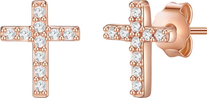 Produktbild Glanzstücke München Damen Kreuz Sterling Silber Topas roségold - 24221 (Sterling Silber)