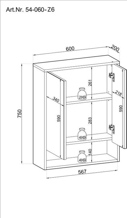 Immagine prodotto Bega BBK Birmingham (60 x 20 x 75 cm)