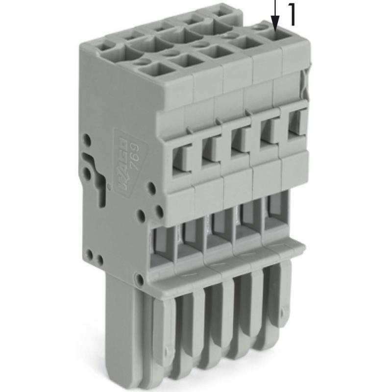 25x Wago 1 Conductor Female Plug, 10 Pole Grey (Diverse), Elektronikzubehör + Gehäuse, Grau