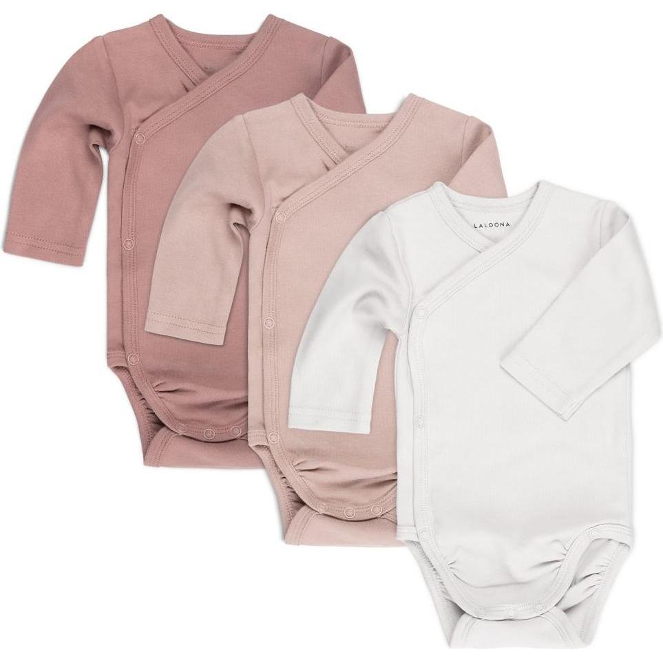 La Loona, Body, LaLoona Strampler & Sets 8-tlg. Wickelbody Set inkl. Strampelhose, Erstlingsmütze, Weiss, Rosa, (One Siz...