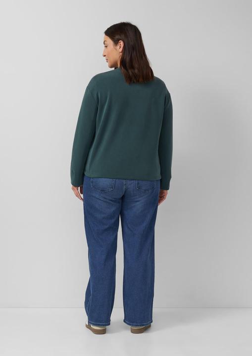 Produktbild s.Oliver Sweatshirt Jacke Oversized Scuba-Jacke mit verstellbarem Saum (46)