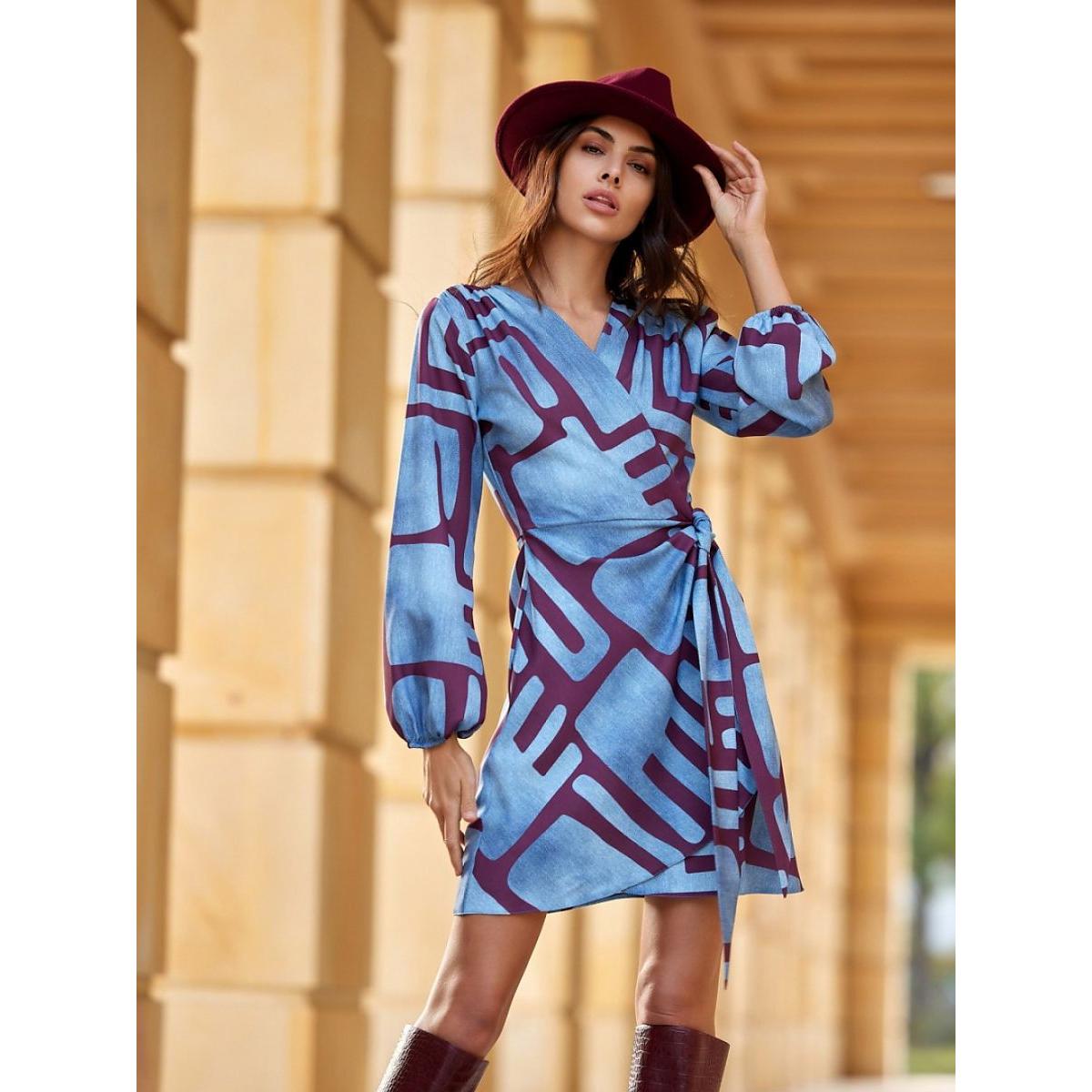 Roco Fashion, Damen, Kleider, Alltagskleid, Mehrfarbig, (36)