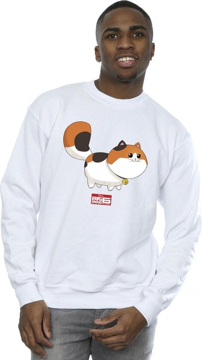 Actual product image Disney Mens Big Hero 6 Baymax Kitten Pose Sweatshirt (5XL)