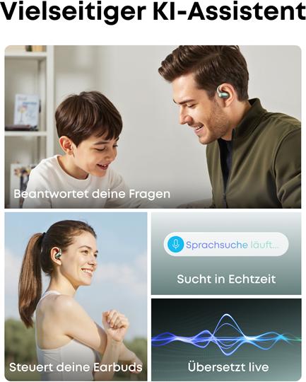 Actual product image Anker Soundcore AeroFit 2 AI green (10 h, Wireless)